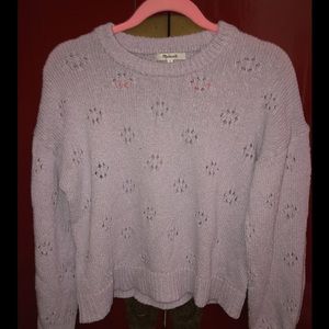 Lavender colored knitted sweater